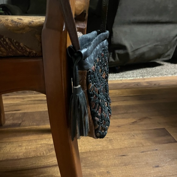 Sharif • Vintage • Small • Brown/ Black • Leather • Crossbody Handbag - Picture 5 of 13